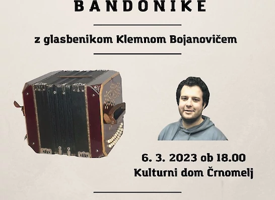Predstavitev stare harmonike - Bandonike (Kulturni dom Črnomelj)