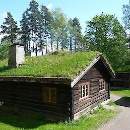 primer historične uporabe zelene strehe na Finskem
