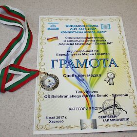Srebrna medalja na mednarodnem tekmovanju za Tima Vipavca