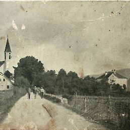Sošice na razglednici, poslana 4. 8. 1932. Iz zbirke Božidarja Flajšmana.