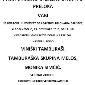 Dobrodelni koncert na Preloki