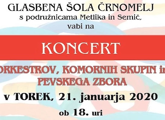 Koncert orkestrov, komornih skupin in pevskega zbora GŠ Črnomelj