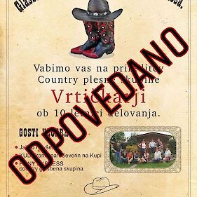 10. obletnica Country plesne skupine Vrtičkarji - ODPOVEDANO!