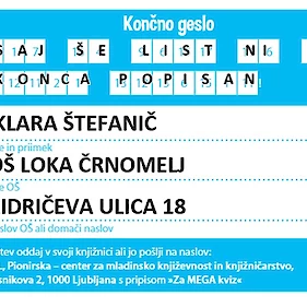 Osmošolka Klara Štefanič pridno rešuje Mega kviz 2021 "na daljavo"