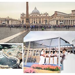 Leta 1996 se je ob nastopu naših tamburašev in plesalcev na osrednjem vatikanskem trgu kar trlo ljudi.