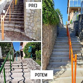 Odslej varneje po obnovljenih stopnicah