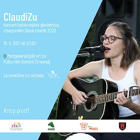 Koncert zmagovalke Glasa mladih 2020 -ClaudiZu