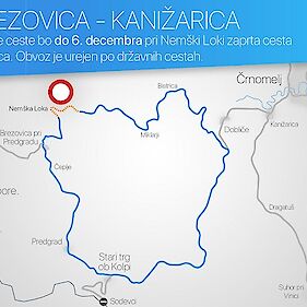 Zapora ceste Brezovica - Kanižarica