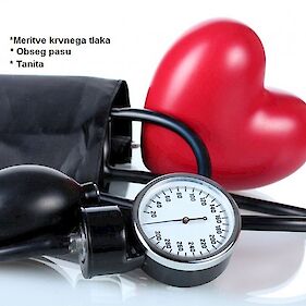 Meritve krvnega tlaka, obsega pasu, tanita
