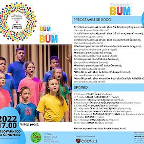 ZBOROVSKI BUM 2022 - Območna revija otroških in mladinskih pevskih zborov Bele krajine 2022