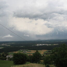 Nevihta z Dobličke gore, kot jo je videl Aleš.