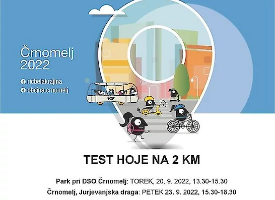 Test hoje na 2 km v parku DSO Črnomelj