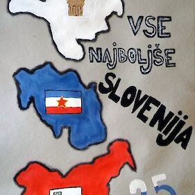 Plakat Lare Žohar ob 25-letnici Republike Slovenije