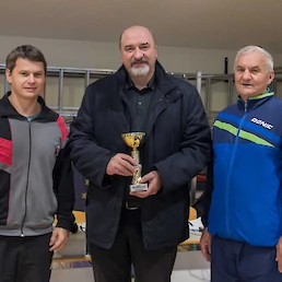 Otvoritev turnirja: Robert Brajkovič, župan Darko Zevnik in Boris Govednik.