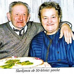 Tonček in Tončka Plut ob 50-letnici poroke.