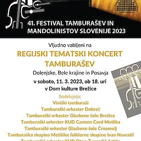 Regijski koncert tamburaških skupin in orkestrov Dolenjske, Bele krajine in Posavja
