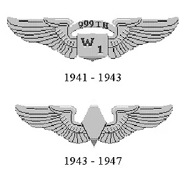 Primer priznanja »Silver WASP Wings«, srebrna krila WASP, imenovana tudi srebrna osja krila; https://en.wikipedia.org/.../Women_Airforce_Service....