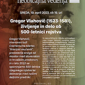 Neobičajna védenja: Gregor Vlahovič (1523-1581) življenje in delo ob 500-letnici rojstva