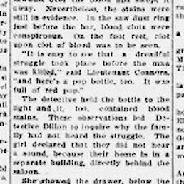 Nadaljevanje članka o umoru v časopisu Herald News (6. 5. 1908).