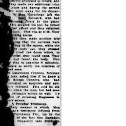 Članek na naslovnici časopisa The Joliet News (7. 5. 1908).