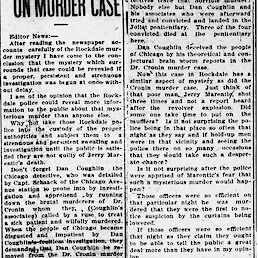 Članek v časopisu The Joliet News (15. 5. 1908).