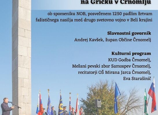Belokranjska komemoracija 2023 na Gričku v Črnomlju