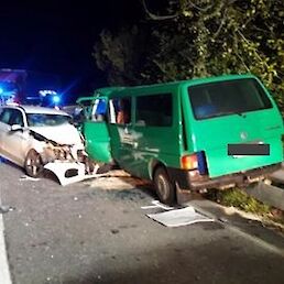 Prometna nesreča pri naselju Dolnja Težka Voda. Foto: PU Novo mesto