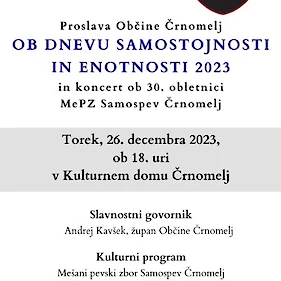 Proslava občine Črnomelj ob dnevu samostojnosti in enotnosti 2023