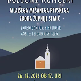 Božični koncert Mlajšega mešanega pevskega zbora Župnije Semič