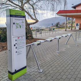 Otvoritev postaje za izposojo e-koles BiKe na železniški postaji Semič