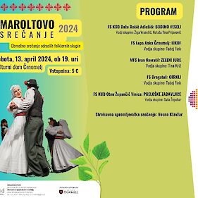 Maroltovo srečanje - Območno srečanje odraslih folklornih skupin Bele krajine 2024